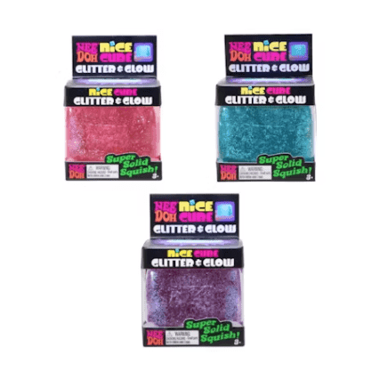 NeeDoh Nice Cube Glitter & Glow