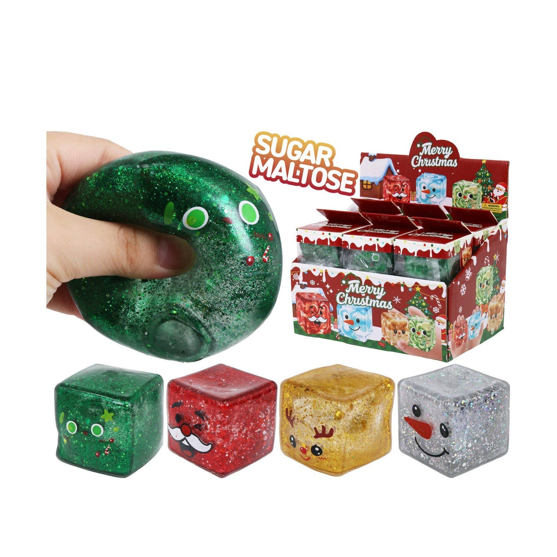 Christmas Glitter Sugar Cube Squishy
