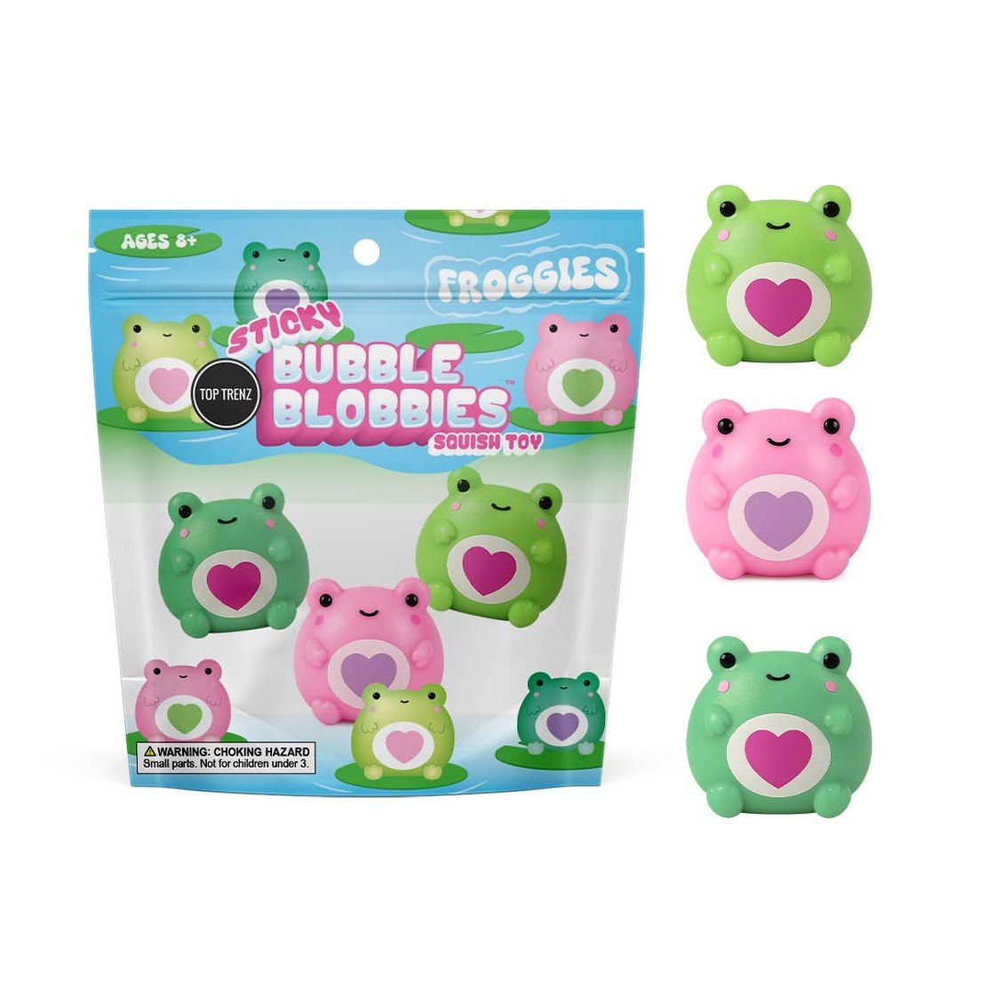 Top Trenz Sticky Bubble Blobbies Frogs (3-Pack)