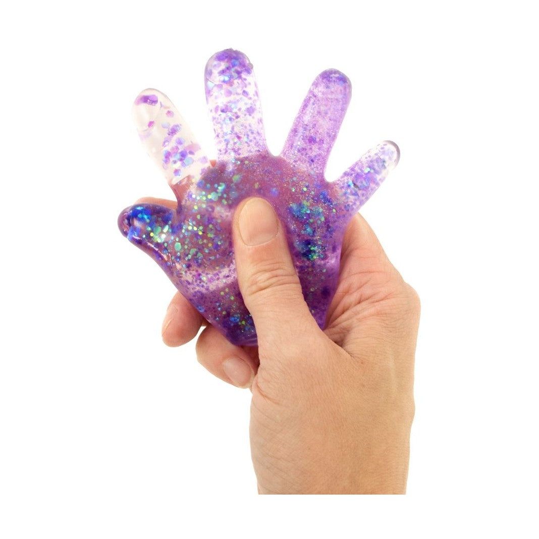 Sparkly Squishy High Five Hand Sensory Toy-Keycraft