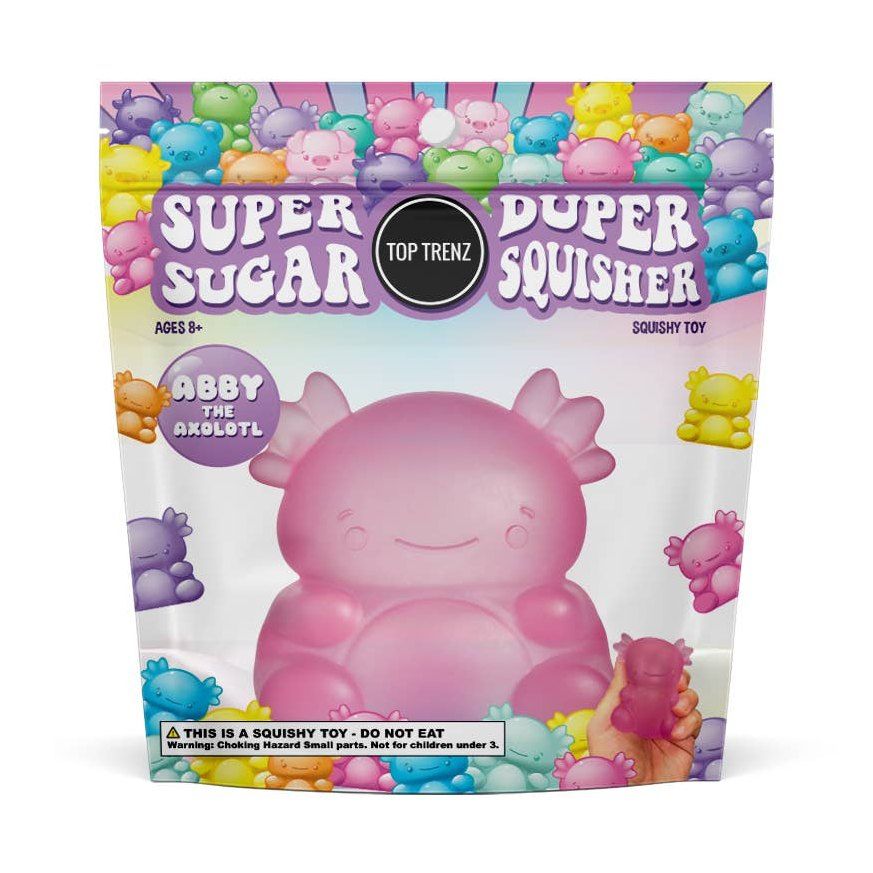 Top Trenz Super Duper Sugar Squisher – Gummy Axolotl