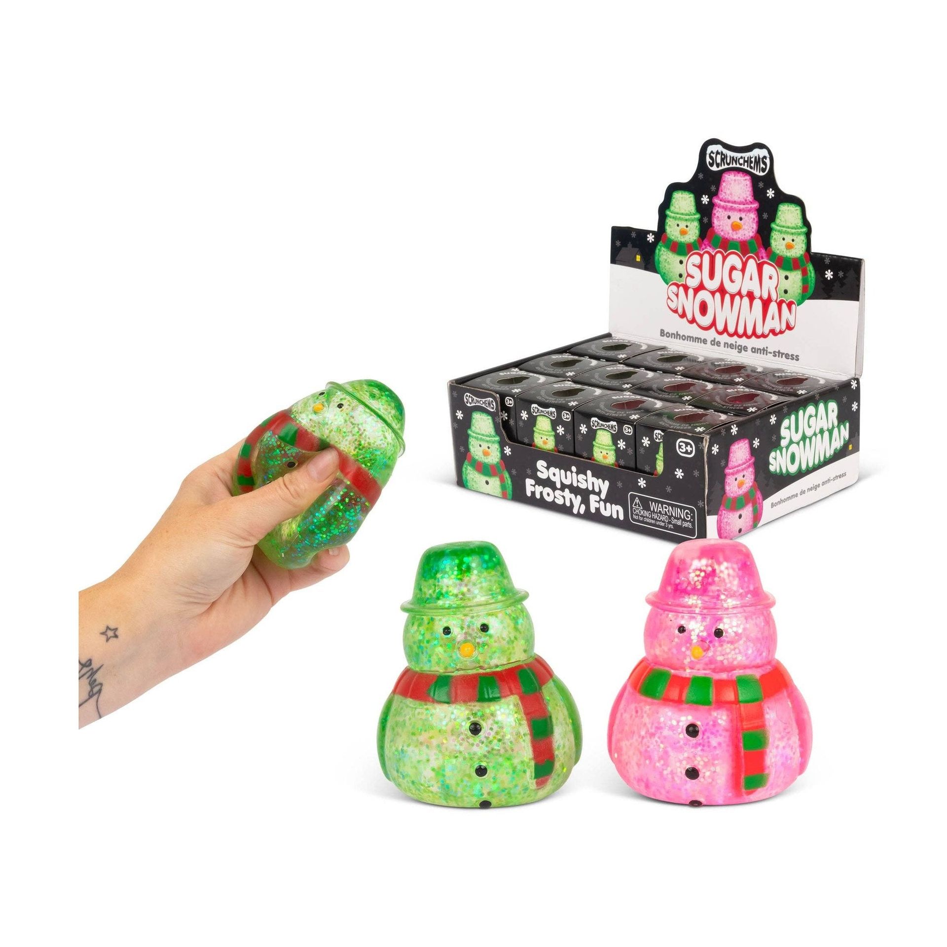 Scrunchems Sugar Snowman Squishy Fidget Toy (1pc) Color Ships Assorted