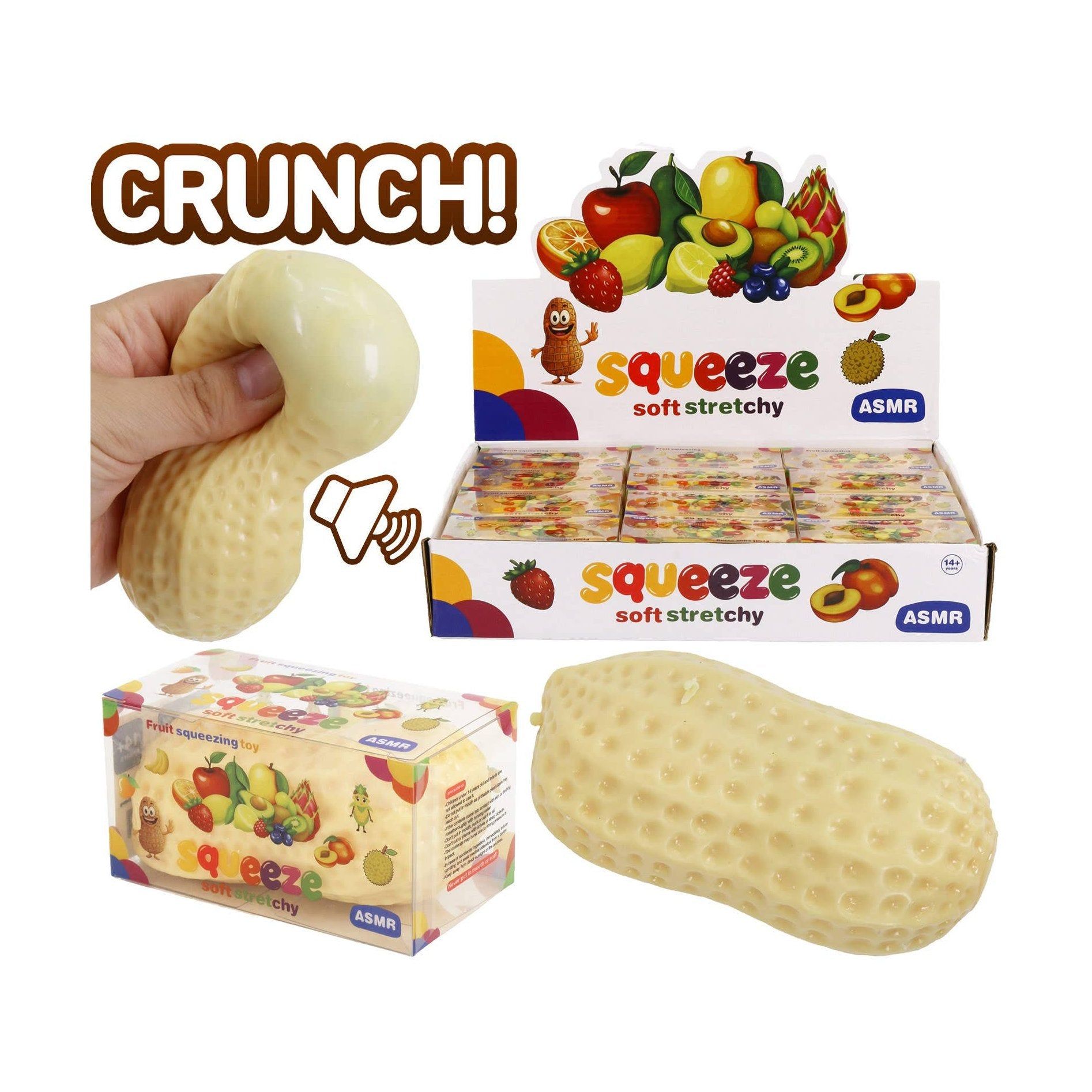 Crunchy Peanut Bead Slime Filled Squishy