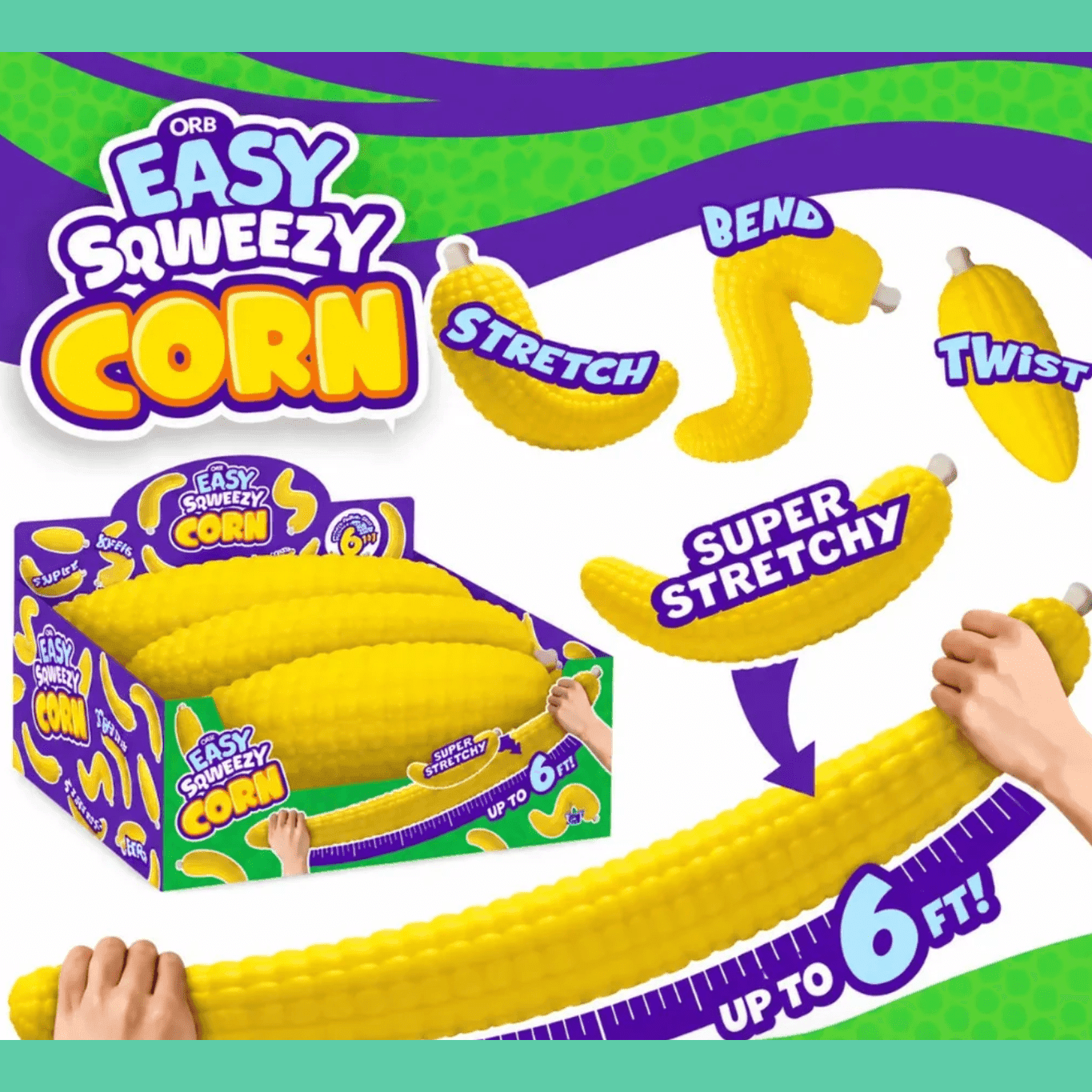 ORB Easy Sqweezy Corn – Squishy Fidget Toy